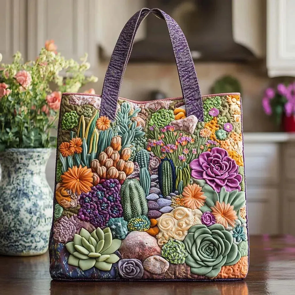 Bolso artesanal | Jardín de suculentas