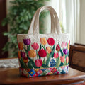 Bolso artesanal | Jardín de tulipanes