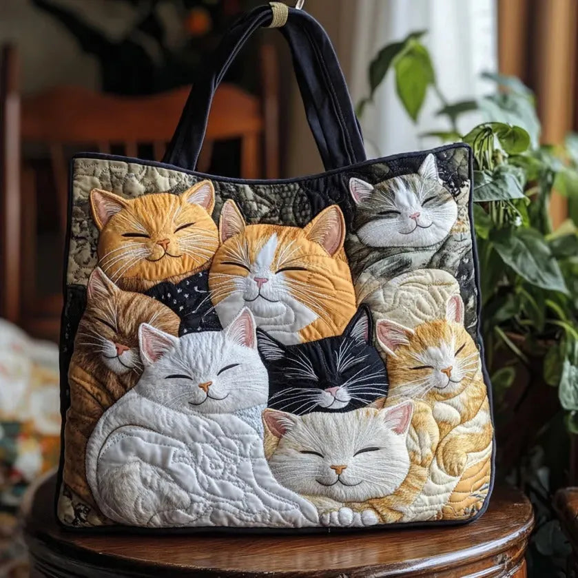 Bolso artesanal | Gatitos dormidos