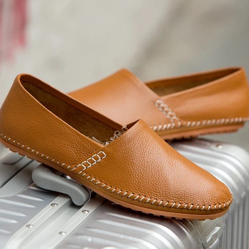 Mocasines de piel clara