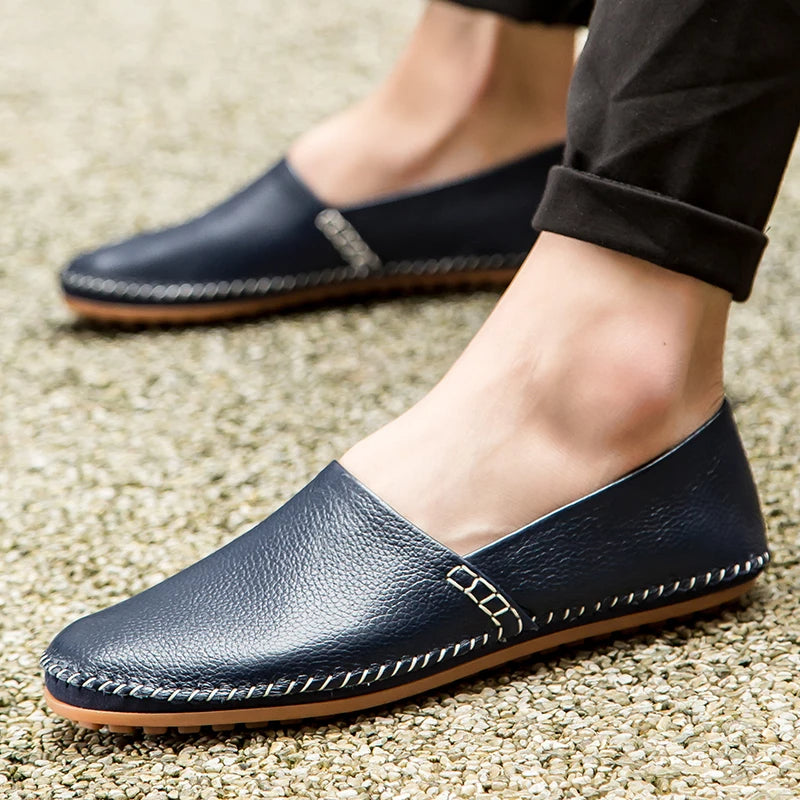 Mocasines de piel clara