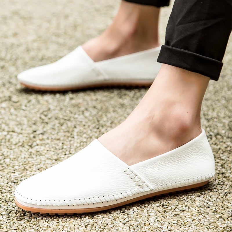 Mocasines de piel clara