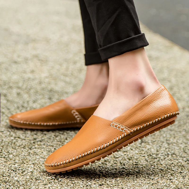 Mocasines de piel clara