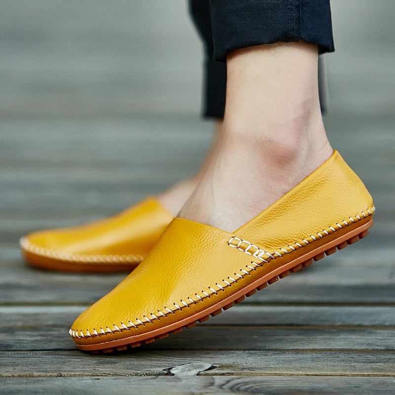 Mocasines de piel clara