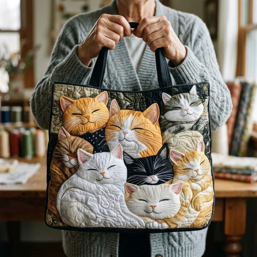 Bolso artesanal | Gatitos dormidos