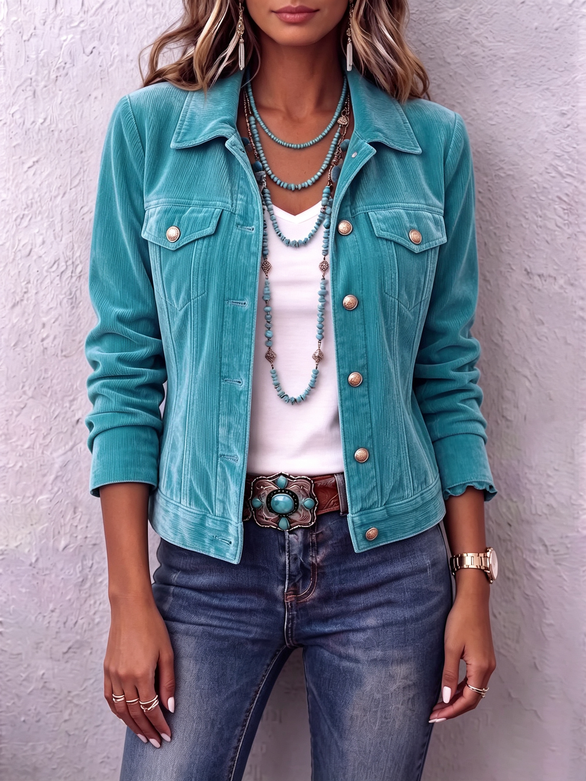 Raffaella | Chaqueta de terciopelo vintage bohemia